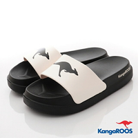 KangaROOS袋鼠休閒運動拖鞋-防水舒適涼鞋-KW11680黑白(女段)