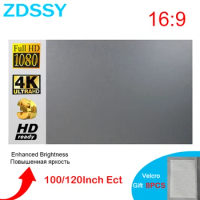 ZDSSY Fabric Projection Screen Roll Up 100 120 Inch Projector Reflective Beam Screen Portable Cloth For XGIMI H3 H2 YG300 Xiaomi