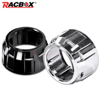 2.5 Inch Bi Xenon HID Projector Lens Shell Black Silver Shroud Mask Auto Motorcycle Headlight Retrofit Lenses Light Casing Cover