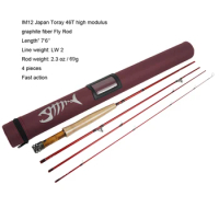 Aventik IM12 Japan Toray 46T Fly Fishing Rods 7.6ft 4sec Fast Action Super Compact Freshwater Trout Fly Fishing Rod Z