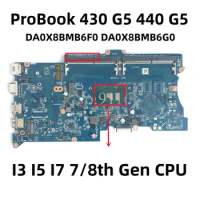 X8B DA0X8BMB6F0 DA0X8BMB6G0 For HP ProBook 430 G5 440 G5 Laptop Motherboard With Intel I3 I5 I7 7/8th CPU L01039-601 L01042-601