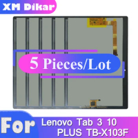 5 Pieces For Lenovo Tab 3 10 Plus TB-X103F TB-X103 TB X103F TB X103 LCD Display Touch Screen Digitizer Assembly Replacement