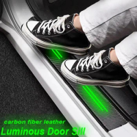 Luminous Car Threshold Door Sill Protective Sticker for Toyota Camry 40 50 55 70 V40 V50 V55 XV40 XV70 Rear Trunk Bumper Strips