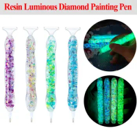 Luminous Point Drill Pen Embroidery Diamond Painting Pens Cross Stitch Luminous Spot Drill Pen Replacement Tips Sewing Accessory