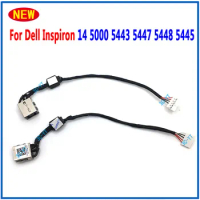 1-10Pcs New DC Power Cable Jack Charging Port Socket For Dell Inspiron 14 5443 5447 5448 5445 Computer Connection Power Cable