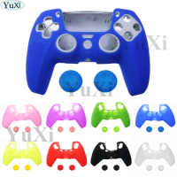 YuXi Soft Silicone Rubber Case For SONY PS5 Controller Gamepad Thumbstick Grip Cap Joystick Protective Case Game Accessories