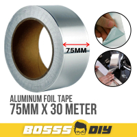 75mm x 30 Meter Aluminum Foil Tape Heat Safe High Temperature Resistant Adhesive Duct Repairs Seal R