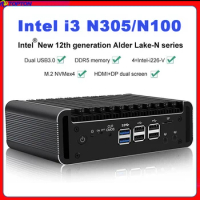 2023 4xi226-V 2.5G Firewall Mini PC Alder Lake 12th Gen Intel i3 N305 8 Core N200 N100 DDR5 4800MHz Fanless Soft Router Proxmox