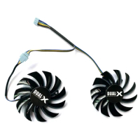 NEW 2PCS 75MM FD7010H12S 4PIN Connector Fan For Sapphire R9 270 GTX 550 750 770 Ti ASUS GTX760 N560GTX 12V 0.35A Cooler Fans