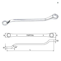 Double Ring Wrench 45° Offset AAAH0810