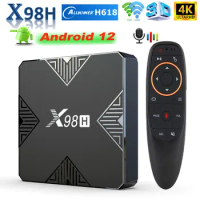 X98H Smart Android 12 Tv Box Allwinner H618 3D 4K BT5.0 Wifi 2.4G&amp;5.8G Set-Top Box 4GB 32GB Multi-Language Media Player NEW
