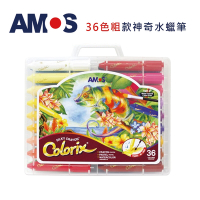 韓國AMOS 36色粗款神奇水蠟筆(台灣總代理公司貨)