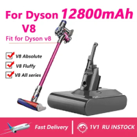For Dyson V8 Absolute Handheld Vacuum Cleaner For Dyson V8 Battery 12800mAh SV10 batteri Rechargeable Battery V8