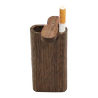 Wooden Cigarette Case Portable Light Cigarette Box Fashion Cigarettes Box Holder Personalized Smoking Accessories Man Gifts