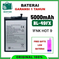 Mustari Baterai Garansi 1 Tahun 5000mAh BL-49FX 1FNK Hot 9 Original 100% Free Lem Baterai