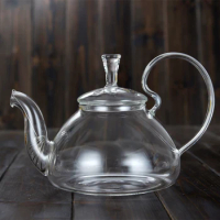 glass teapot 260ml-600ml, Long big handle glass tea pot with stainless steel filter tea pots