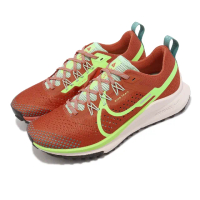 【NIKE 耐吉】慢跑鞋 Wmns React Pegasus Trail 4 女鞋 橘紅 綠 路跑 支撐 運動鞋(DJ6159-801)