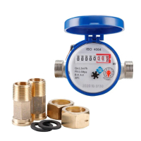 Smart Water Meter Mechanical Rotary Wing E-Type Cold Digital Display Pointer Counter Water Meter wit