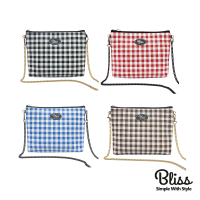 【Bliss BKK】BKK包 格紋系列 黑/紅/藍/咖(可肩背 可手拿 4款背帶可選)