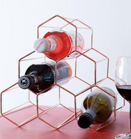 酒架妙HOME北歐金屬紅酒架擺件創意葡萄酒架子家用客廳酒櫃展示架簡約
