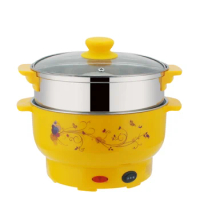 Electric steamer 3-4 people Korean multi-purpose Electric boiler 4L Electric Hot pot come with Stainless steel steamer 26cm