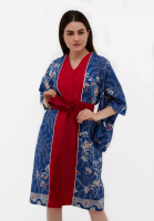 Kimore Studio Midi Dress Azzura - Batik Tulis  Madura - Floral Blue