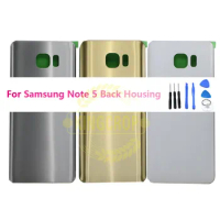 For SAMSUNG Galaxy Note 5 Back Battery Cover Rear Door Housing Glass Case Chassis Note5 N920F For SAMSUNG Note 5 Battery Cover
