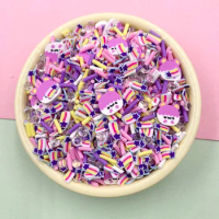 100g Mixed Meteor Girl Slices Polymer Hot Clay Sprinkles for DIY Crafts Slimes Filling Tiny Cute Plastic Klei Accessories