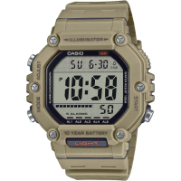 【CASIO 卡西歐】大屏幕顯示 10年電力手錶-卡其 送禮 禮物 推薦(AE-1600H-5AV)