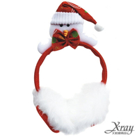 聖誕帽雪人耳罩，聖誕節/聖誕擺飾/聖誕佈置/聖誕造景/聖誕裝飾，X射線【X028150】