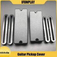 12pcs Plastic Sealed Closed Type 4/5/6 String Bass Guitar Pickup Covers/Lid/Shell/Top with 2 Screw Hole
