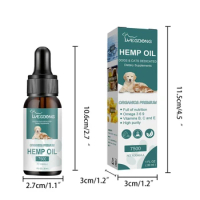 Hemp-Seed Oil for Dogs and Cats Help Pets with Anxiety, Hip and Joint Stress, Sleep Reliefs Includes Omegas 3-6-9