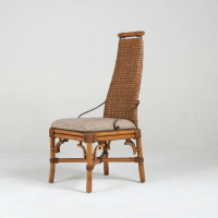 【山茶花家具】藤椅-藤皮編織鍛鐵結構 室內椅JM1999(高椅背餐椅)
