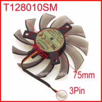 T128010SM 75mm 12V 0.20A 3Pin For Gigabyte GTX460 GTX470 GTX580 HD5870 N470SO N580UD N580SO Graphics Card Cooling Fan