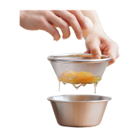 【日本SP SAUCE】不銹鋼13公分瀝水籃料理碗2件組