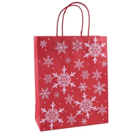 400pcs/lot Christmas Gift Bags Here Comes Santa Kraft Paper Bag with Handle Merry Christmas Gift Storage Pouch Wholesale
