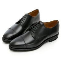 【GEORGE 喬治皮鞋】Berwick 西班牙進口-EXTRALIGHT 輕量橫飾綁帶紳士鞋 -黑 235015KM-10