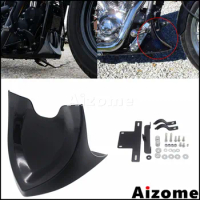 Motorcycle Front Chin Fairing Spoiler Air Dam Chin Mudguard For 04-17 Harley Sportster Dyna Fatboy Softail V-ROD Touring Glide