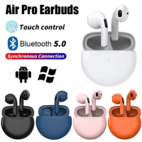 TWS Pro 6 Earphone Bluetooth Headphones with Mic 9D Stereo Hifi Earbuds for Xiaomi Samsung Android Wireless Bluetooth Headset