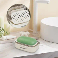 Travel Soap Container With Lid Portable Soap Dish Leakproof Soap Bar Container Detergent Holder Case Detergent Storage Box