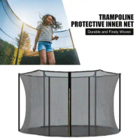 10Ft/12Ft Trampoline Enclosure Net Children Trampoline Replacement Accessories Jumping Bed Inner Safety Fence Net 6/8 Poles
