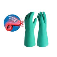 MICROTEX ถุงมือยางไนไตร ขนาด 15 มิล XL Hi Chem Plus สีเขียว