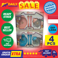 NINIO BABY 4 PCS FEEDING SET GIFT (BOTOL DENGAN PEGANGAN) HADIAH KADO BABY 4 IN 1 PERALATAN MAKAN BA