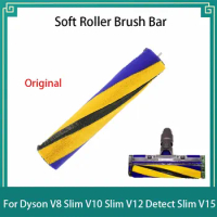 Original Carbon Fiber Soft Roller Brush Bar For Dyson V8 Slim V10 Slim V12 Detect Slim V15 Detect Slim Vacuum Cleaner Parts