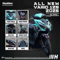 Hayaidesu All New Vario 125 (2026) Street/Advance/Sporty Body Protector Full Set Cover FULL HITAM