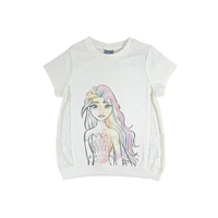 เสื้อยืดแขนสั้น เด็กหญิง ลิขสิทธิ์ห้าง 1F21D01 สีออฟไวท์