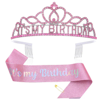 International site birthday IT S MY BIRTHDAY headband crown ladies' birthday crown shoulder strap ce