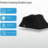 ALLTREK Tenda Camping ECLIPTA BLACK 4P Double Layer Waterproof Tent - BLack Pro
