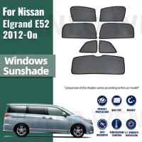 For Nissan Elgrand E52 2010-2023 Car Sun Visor Accessories Window Windshield Cover Sunshade Curtain Mesh Shade Blind Custom