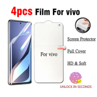 2-4Pcs HD Hydrogel Film For Vivo X90 X80 X70 X60 X50 Pro Full Cover Screen Protector For IQOO 10 9 8 5 Pro TPU Not Glass